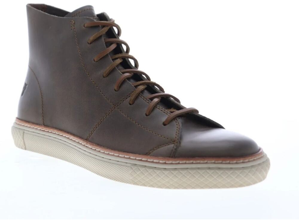 Frye Gates High Brown Leather Lace Up Lifestyle Sneakers Shoes Size 9.5 Classic